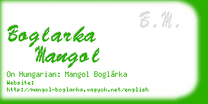 boglarka mangol business card